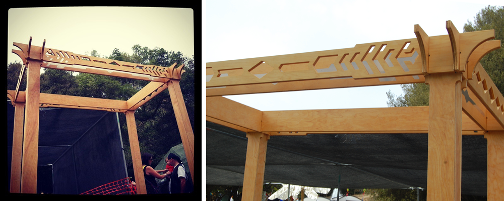 wedding chuppa with inlaid aluminum